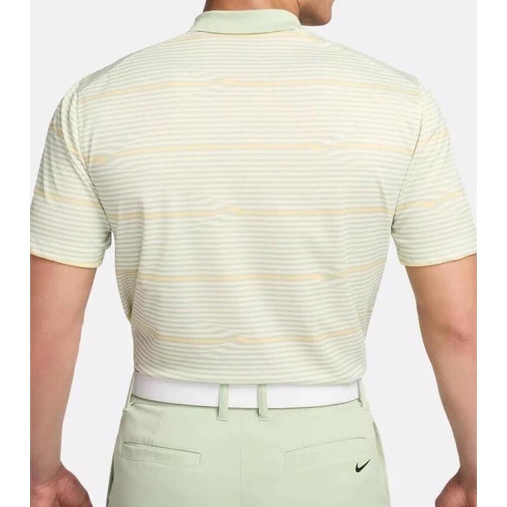 $68 New Nike Dri-FIT Striped Golf Polo Green Shirt FD5829 343 Size S - Picture 2 of 4